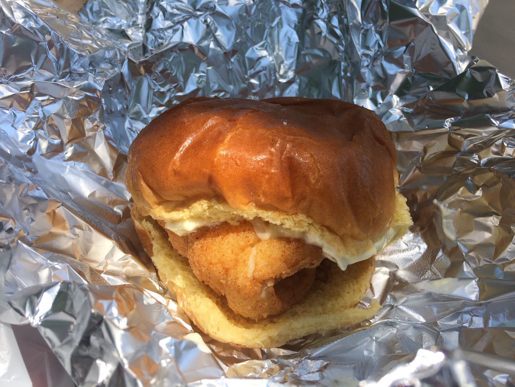 Barbera flounder sandwich